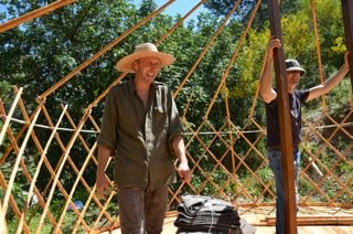 Yurt pitching 5